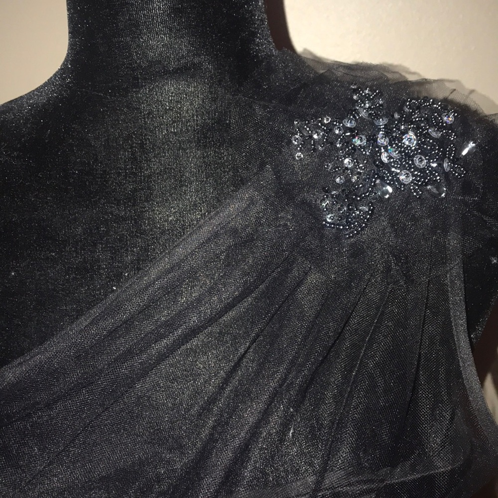 black formal dress from David's Bridal